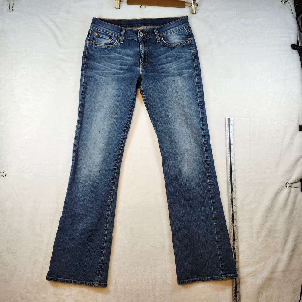 Lucky Brand Midrise Flare Jeans Womens 6/28 Medium Wash Stretch 7W10370 Regular